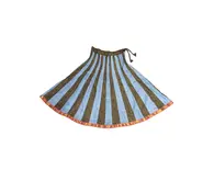 Gopi Dress -- 40 Panel Skirt, Alternating Colors with Gold Border