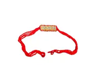 Bracelet -- Mock Diamonds, Red Thread