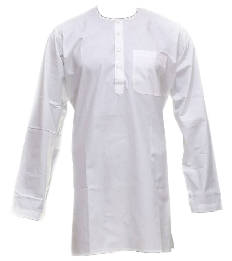 Kurta -- Special Quality Cotton, white Large Sizes Available