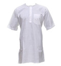 Kurta -- Special Quality Cotton, white Large Sizes Available