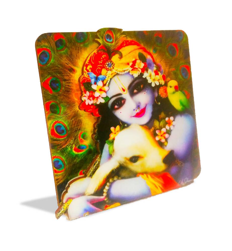 Krishna with cow - Altar / Table stand