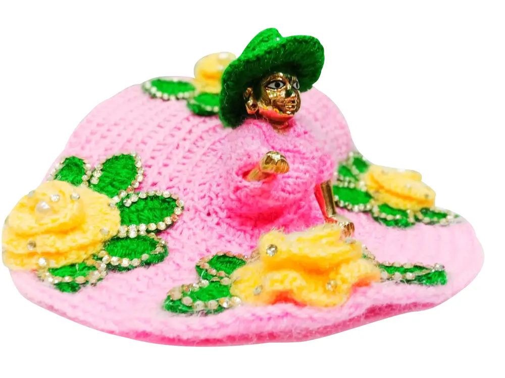 Woolen Winter Dress with Cap for Small Laddu Gopal