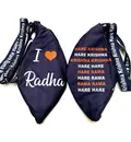 I Love Radha - Digitally Printed Bead-Bag [3 sides and strap] Standard Size