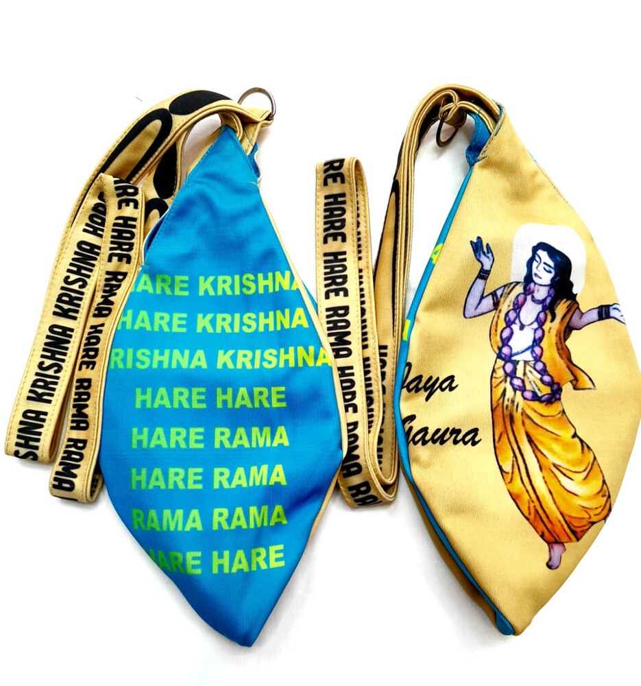 Krishna and Balaram - Digitally Printed Bead-Bag [3 sides and strap] Standard Size