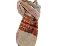 Neck Scarf / Chadar with Colorful Border (woolen)