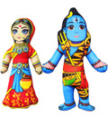 Childrens Stuffed Toy: Lord Shiva with Parvati (Approx. 9\" high))