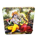 Wooden 3D Radha Krishna Table Stand