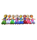 Childrens Stuffed Toys: Astha Saki Dolls - set of 8