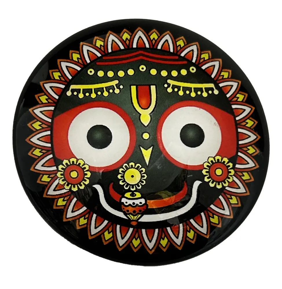 Round Lord Narasimhadeva Magnet (2.3\" - 5.3 cm)