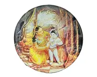 Round Damodar with Mother Yasoda Magnet (2.3" - 5.3 cm)