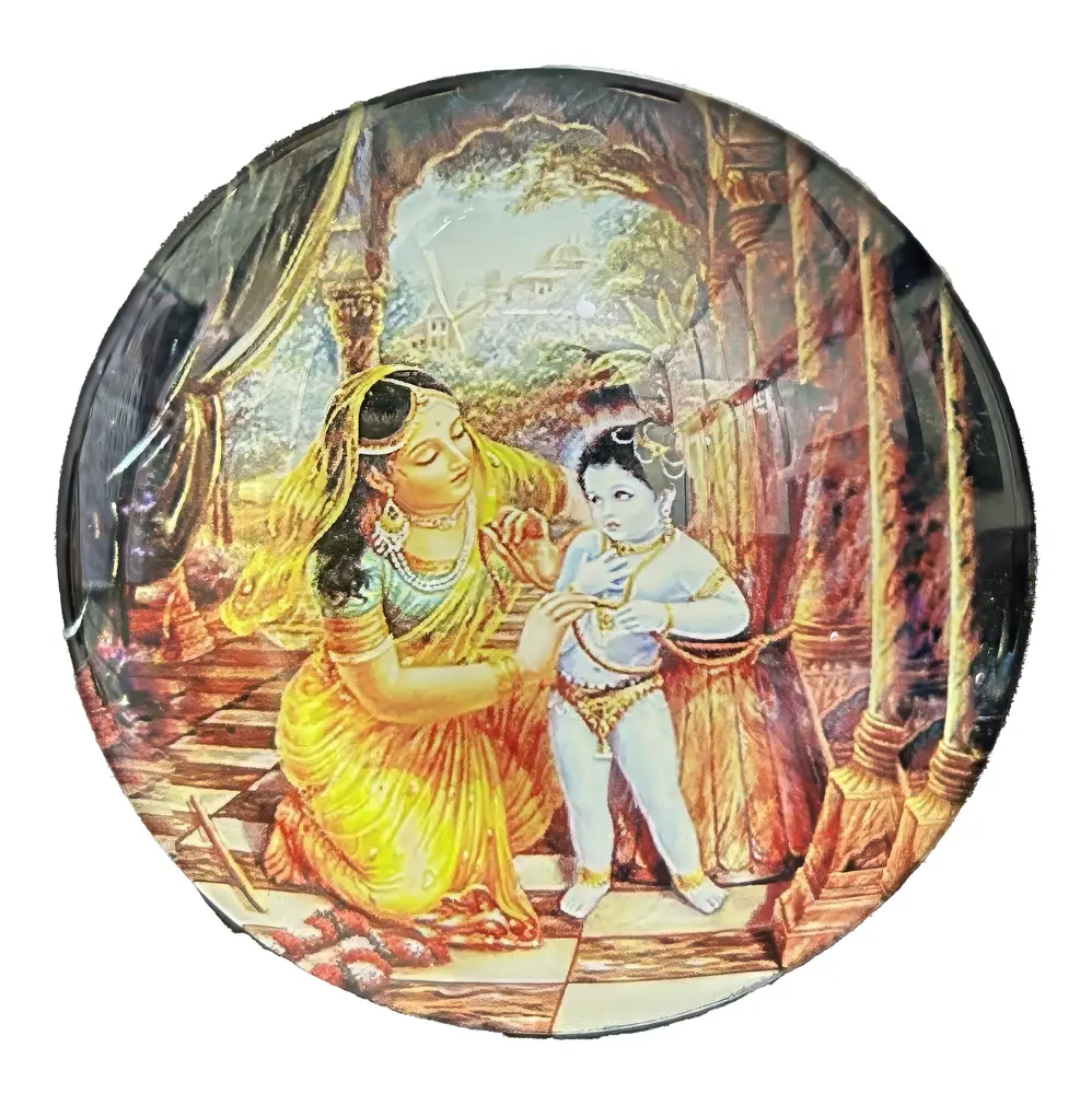 Round Lord Narasimhadeva Magnet (2.3\" - 5.3 cm)