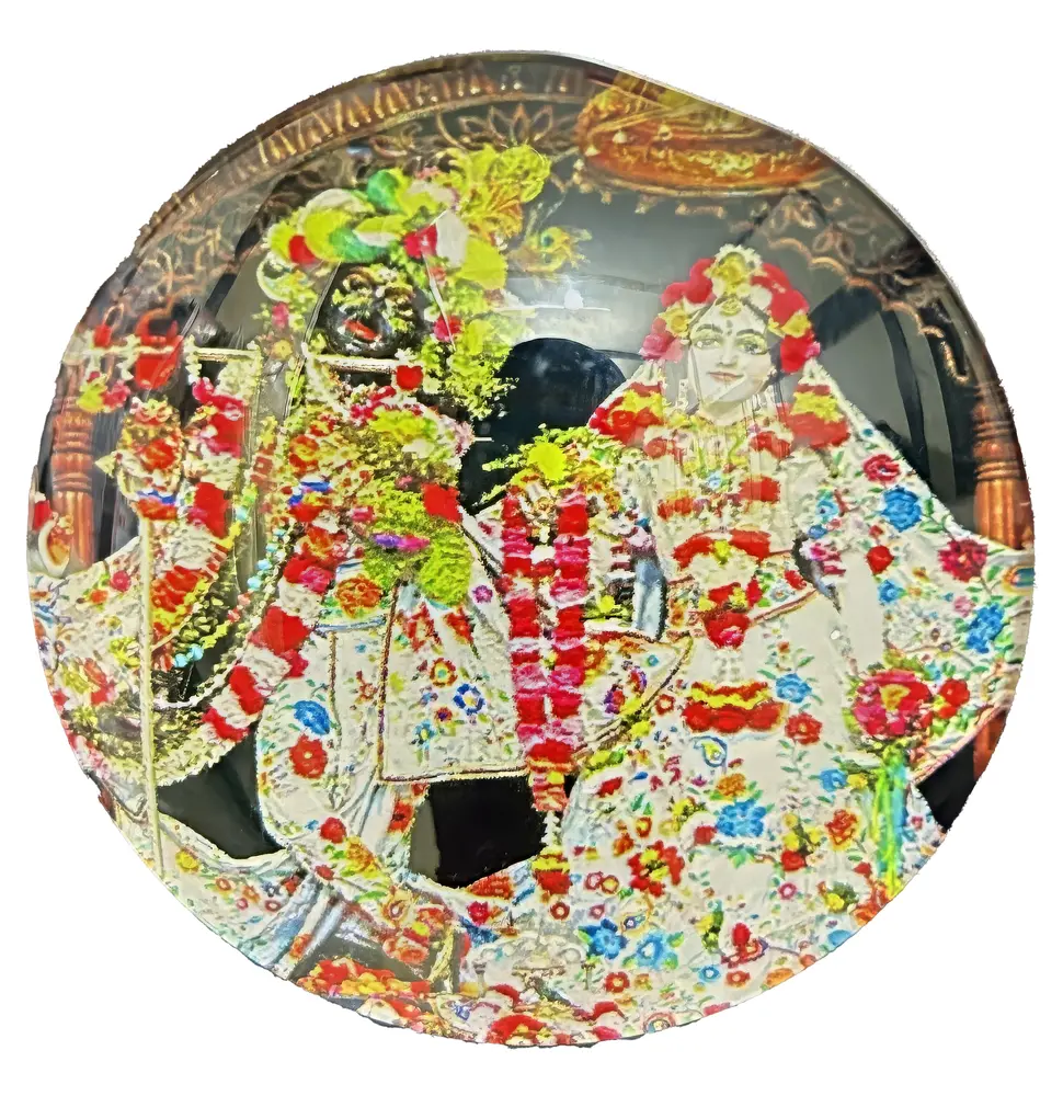 Round Lord Narasimhadeva Magnet (2.3\" - 5.3 cm)