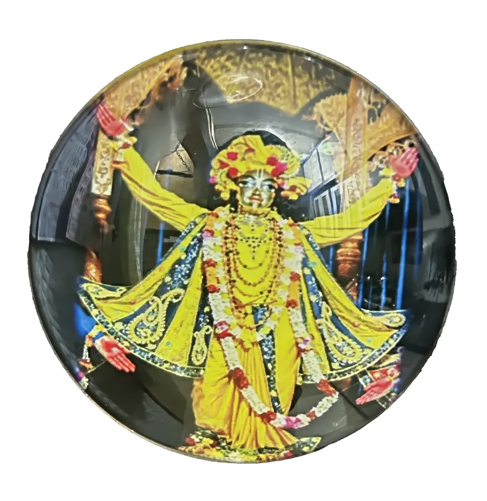Round Lord Narasimhadeva Magnet (2.3\" - 5.3 cm)