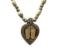 Tulsi Neck Beads -- Lotus Feet Pendant