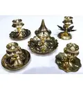 Assorted Collection of 5 Brass Incense Holders