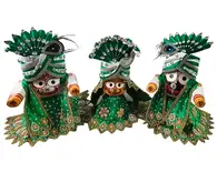 Dual Color Crowns -- For Jagannatha, Baladeva and Subhadra