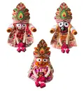 Clothes, Crowns and Garlands for Jagannatha, Baladeva and Subhadra Deities