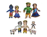 Krishna's Family & Friends Children's Stuffed Toys (set of 9)