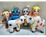 Krishna and Balaram Vraja (Vrindavan) Lila -- Childrens Stuffed Toy