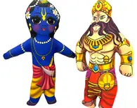 Krishna-Kamsa Dolls -- Childrens Stuffed Toy