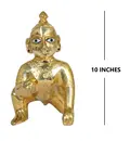 Laddu Gopal Brass Deity 10\"