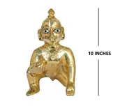 Laddu Gopal Brass Deity 10"