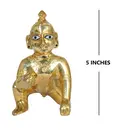 Laddu Gopal Brass Deity 5\"