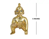 Laddu Gopal Brass Deity 5"