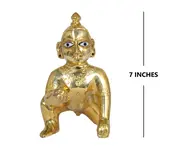 Laddu Gopal Brass Deity 7"