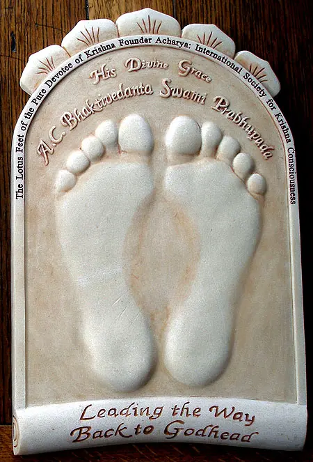 Srila Prabhupada\'s Lotus Feet Impression Casting