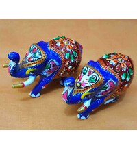 Metal Elephants (Set of 2)