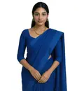 Mulmul Plain Sari with Border - Pure Cotton