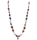 Nav Ratna Necklace (9 Gems / Navratan Mala) Round Shape 14\"