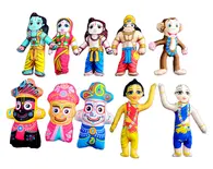 Childrens Stuffed Toys: Gaura-Nitai Jagannatha Sita Rama Laksmana Hanuman Set of 10