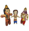 Lord Nrsimhadeva, Prahlad Maharaja and Hiranyakasipu Dolls -- Childrens Stuffed Toy