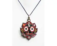 Big Jagannath on Lotus Pendant with Black thread