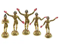 Pancha Tattva Dieties (9" Solid Brass)