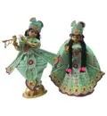 Radha Krishna Dress with Exquisite Floral and Gems Work