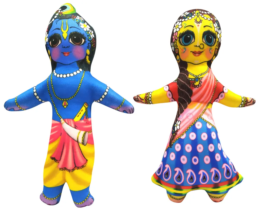 Radha-Krishna Dolls -- Childrens Stuffed Toy