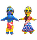 Radha-Krishna Dolls -- Small Size -- Childrens Stuffed Toy