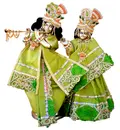 Radha Krishna Deities (Brass 9\")