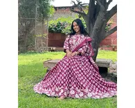 Radha Gopi Dress Set - 3 piece including Blouse and Chunni - Pure Cotton Radha Gopi Dress Set - 3 piece including Blouse and Chunni - Pure Cotton