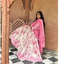 Radha Gopi Dress Set - 3 piece including Blouse and Chunni - Pure Cotton