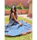 Radha Gopi Dress Set - 3 piece including Blouse and Chunni - Pure Cotton