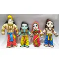 Lord Rama\'s Family (Sita, Rama, Lakshmana and Hanuman) -- Childrens Stuffed Toy