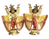 Gaura Nitai Deity Clothes -- Royal Bagalbandi Style with Traditional Pattern