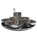 Thali Prasadam Plate Sets -- Stainless Steel