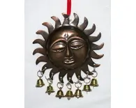 Hanging Surya / Sun Decoration with Bells (Pack of 3)