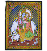 Wall Hanging -- Radha & Krishna with Cow