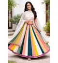 Gopi Dress -- 48 Panel Skirt, Alternating Colors with Border